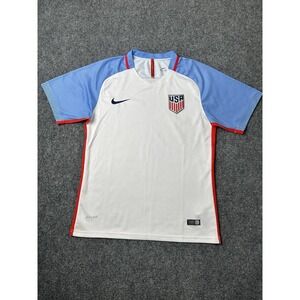 Mens Soccer Nike USA White Blue Dri-Fit Jersey, Size M